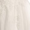 Square Neck Tulle and Lace Ball Gown Wedding Dress
