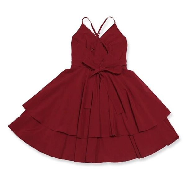Beach Dresses Beach Skirt Female Super Fairy Photo Travel Clothes Small Seaside Vacation Red Suspender Dress Bikini