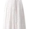 Women's White Vintage Casual Daily Wear Vacation Dresses Flower Embroidery Lace Princess Dress