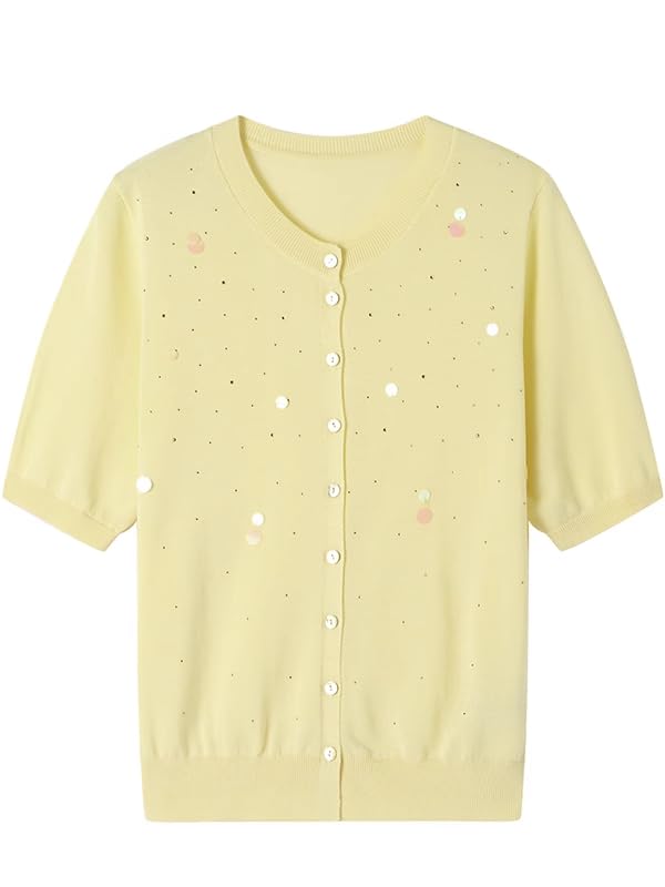 Women's Knitwear Cardigan Summer Thin Shawl Short Sleeve Casual Top