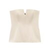 Women Two‑Tone Strap Vest, Off‑Shoulder Sleeveless Slim Top