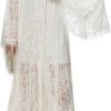 Vintage Summer Women Maxi Dress Striped Slim Fit Travel Suspender Dress Elegant Casual Hollow Lace Beach Outing Skirt