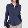 Ladies' Summer Long-Sleeved Chiffon Top Plaid Pattern for Parties Ski Lodges Blouse for Women