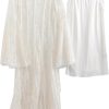 Vintage Summer Women Maxi Dress Striped Slim Fit Travel Suspender Dress Elegant Casual Hollow Lace Beach Outing Skirt
