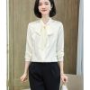 Ladies' Summer Chiffon Top Long-Sleeved for Office Wear Breathable Blouse for Women