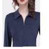 Ladies' Summer Long-Sleeved Chiffon Top Plaid Pattern for Parties Ski Lodges Blouse for Women