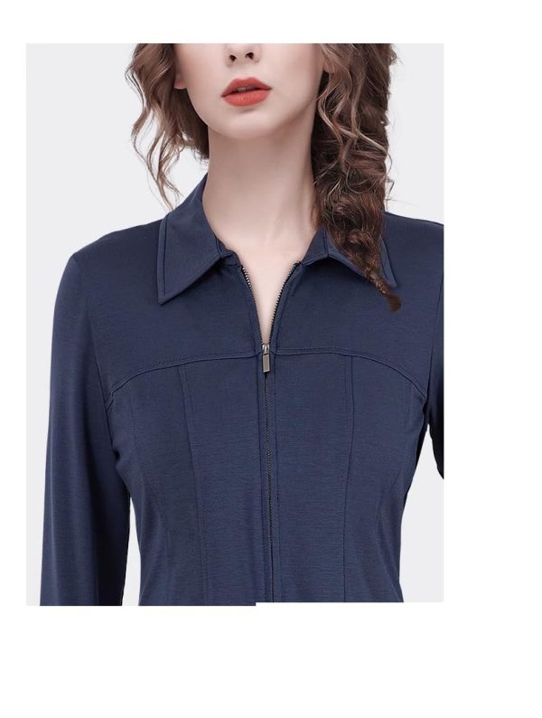 Ladies' Summer Long-Sleeved Chiffon Top Plaid Pattern for Parties Ski Lodges Blouse for Women