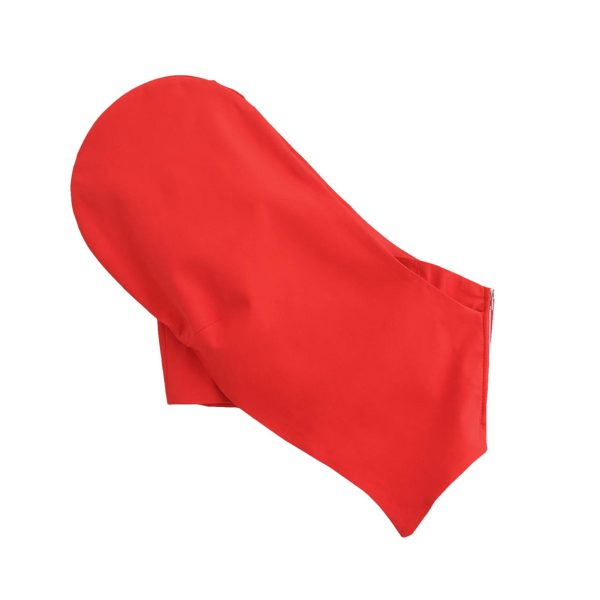 Women Heart‑Shape Off‑Shoulder Crop Top, Asymmetric Sleeveless Vest