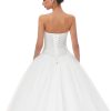 Sweetheart Tulle Ball Gown Wedding Dress, A-line Bridal Gown with Train