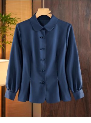 Ladies' Summer Long-Sleeved Chiffon Shirt for Business Meetings Trade Shows Corporate Events Blouse for Women