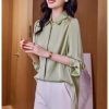 Ladies' Summer Long-Sleeved Chiffon Top for Business Loose Fit Blouse for Women