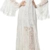 Vintage Summer Women Maxi Dress Striped Slim Fit Travel Suspender Dress Elegant Casual Hollow Lace Beach Outing Skirt