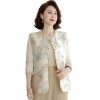 Women's Spring Reversible Chinese Style Short Satin Shawl Outerwear Vest