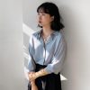 Women's Lace Collar Shirt Spring Korean Style Elegant Long Sleeve Tops