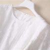 Women's White Vintage Casual Daily Wear Vacation Dresses Flower Embroidery Lace Princess Dress