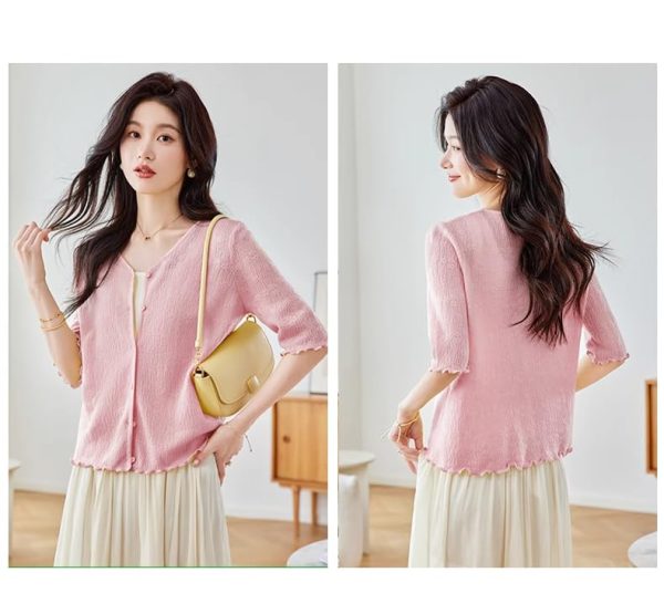 Women's Knitwear Ice Silk Cardigan Summer Thin Shawl Casual Top