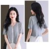 Women's Knitwear Hollow Out Cardigan Summer Short Sleeve Shawl Top Outerwear