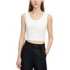 Women's Letter Label Camisole - O-Neck Knitted Vest Top for Autumn Basics