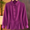 Ladies' Summer Long-Sleeved Chiffon Shirt for Business Meetings Trade Shows Corporate Events Blouse for Women