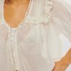 Women Y2K See Through Peplum Shirt Ruffle Lace Trim Buttons Tops Short Sleeve Doll Collar Babydoll Blouse Streetwear