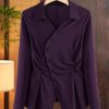 Ladies' Summer Long-Sleeved Chiffon Shirt for Job Interviews Business Lunches Board Meetings Blouse for Women