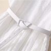 Women's White Vintage Casual Daily Wear Vacation Dresses Flower Embroidery Lace Princess Dress
