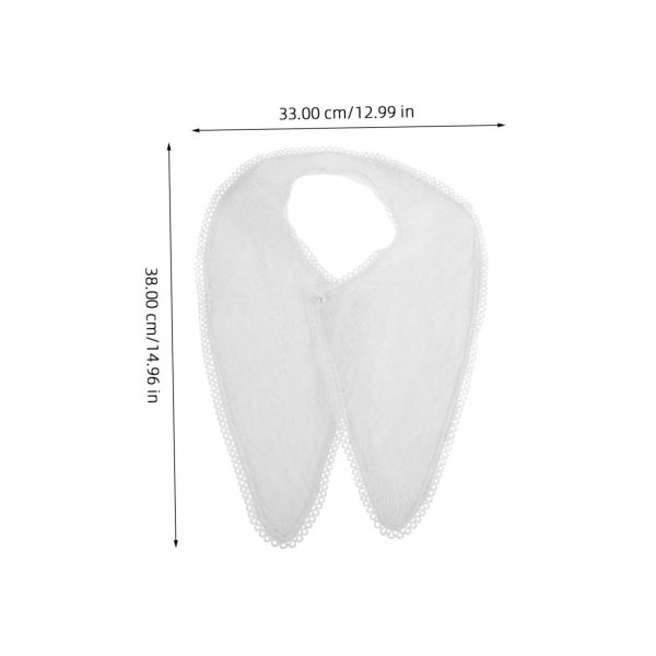 Detachable Floral Lace Cape Shawl with Bow Tie Elegant Fake Collar for Women Versatile Summer Accessory for Sun Protection and