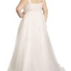 Square Neck Tulle and Lace Ball Gown Wedding Dress