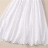 Women's White Vintage Casual Daily Wear Vacation Dresses Flower Embroidery Lace Princess Dress