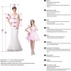 Women's Floral Lace Appliques 3/4 Sleeve Mother of The Bride Dresses Long V Neck Formal Dresses with Pockets YZTS028