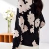 Ladies' Summer Chiffon Top Long-Sleeved for Daily and Travel Loose Soft Printed Top Blouse for Women