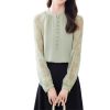 Ladies' Summer Casual Chiffon Top Long-Sleeved Office Travel Lightweight Blouse for Women
