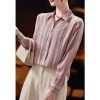 Ladies' Summer Chiffon Top Long-Sleeved Professional Casual Blouse for Women