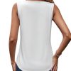 Womens Summer Tank Tops V Neck Sleeveless Loose Fit Summer Casual T-Shirts Blouses