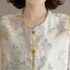 Women's Spring Reversible Chinese Style Short Satin Shawl Outerwear Vest