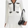 Women's Slimming Patchwork Mini Dress - V-Neck Long Sleeve High Waist Spring Pocket Dress
