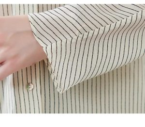 Ladies' Summer Elegant Chiffon Shirt Long-Sleeved for Office Travel Top Blouse for Women