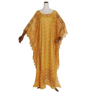 Women's Solid Color Lace Kaftan Dress Embroidery Rhinestone Evening Party Gown Plus Size
