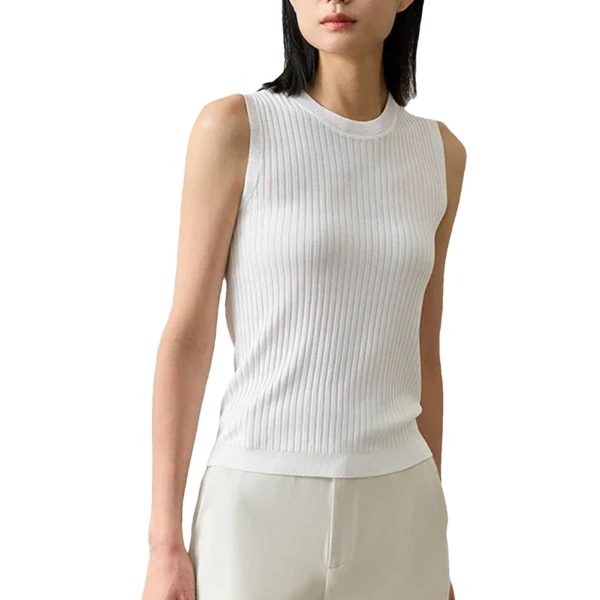 Women's Knitted Camisole Vest - O-Neck Straight Tank for Casual Summer Wear