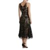 Women's Blair Plunging Fit and Flare Midi Dress