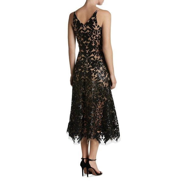 Women's Blair Plunging Fit and Flare Midi Dress