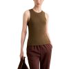 Women's Knitted Sweater Vest - Stripe Design O-Neck Inner Layer Top for Autumn Minimalist Style