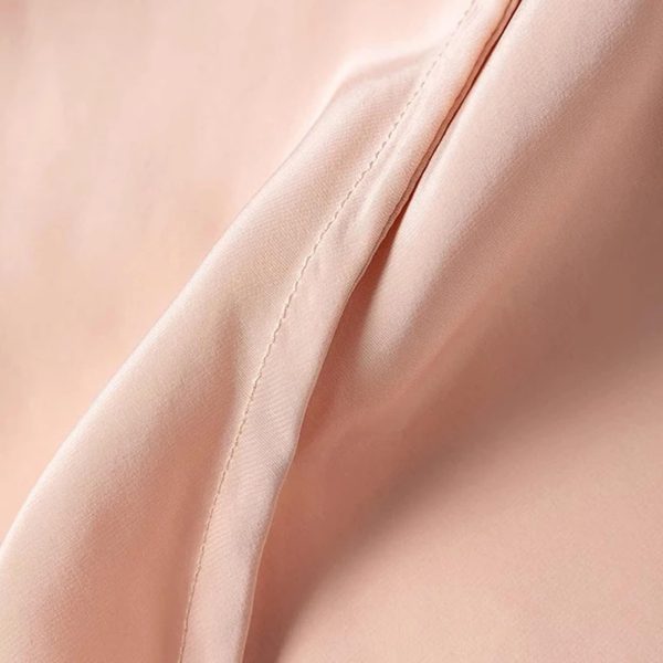 Women’s 100 Percent Mulberry Silk Satin Diagonal Cut Solid Color Sexy Inner Strap Tank Top