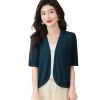 Women's Knitwear Ice Silk Shawl Summer Short Sleeve Cardigan Hollow Out Casual Top