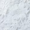 Sexy Sleeveless Flower Embroidery Slim Fit Wrap Hip Top Mesh Slim Fitting Lace Elegant Splicing Dress (White,Large)