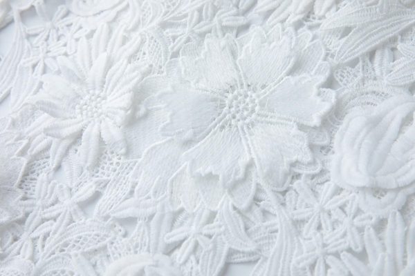 61FaFQCIp6L.jpg Sexy Sleeveless Flower Embroidery Slim Fit Wrap Hip Top Mesh Slim Fitting Lace Elegant Splicing Dress (White,Large)