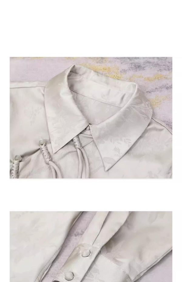 Ladies' Summer Long-Sleeved Chiffon Top for Class Reunions Business Trips Blouse for Women