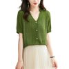 Women's Knitwear Shawl Top Short Sleeve Summer Ice Silk Cardigan Casual Vacation Blouse
