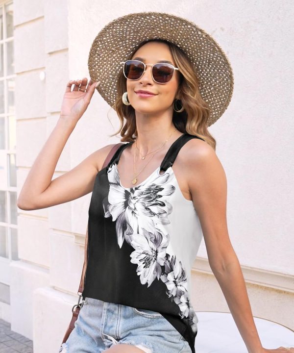 Womens Tank Tops 2025 Loose Fit Casual Summer Spaghetti Strap Trendy Spring Cute Lace Sleeveless T Shirts