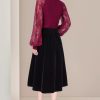 Ladies' Summer Long-Sleeved Chiffon Shirt with Lace & Embroidery for Weddings Galas Blouse for Women